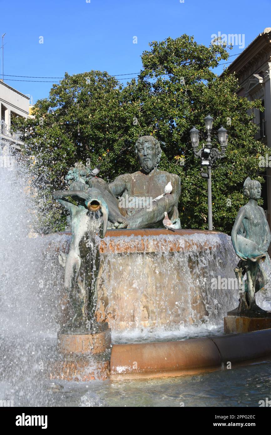 Vista sulla città, facciate di Valencia, provincia di Valencia, Spagna, marzo 2023 Foto Stock