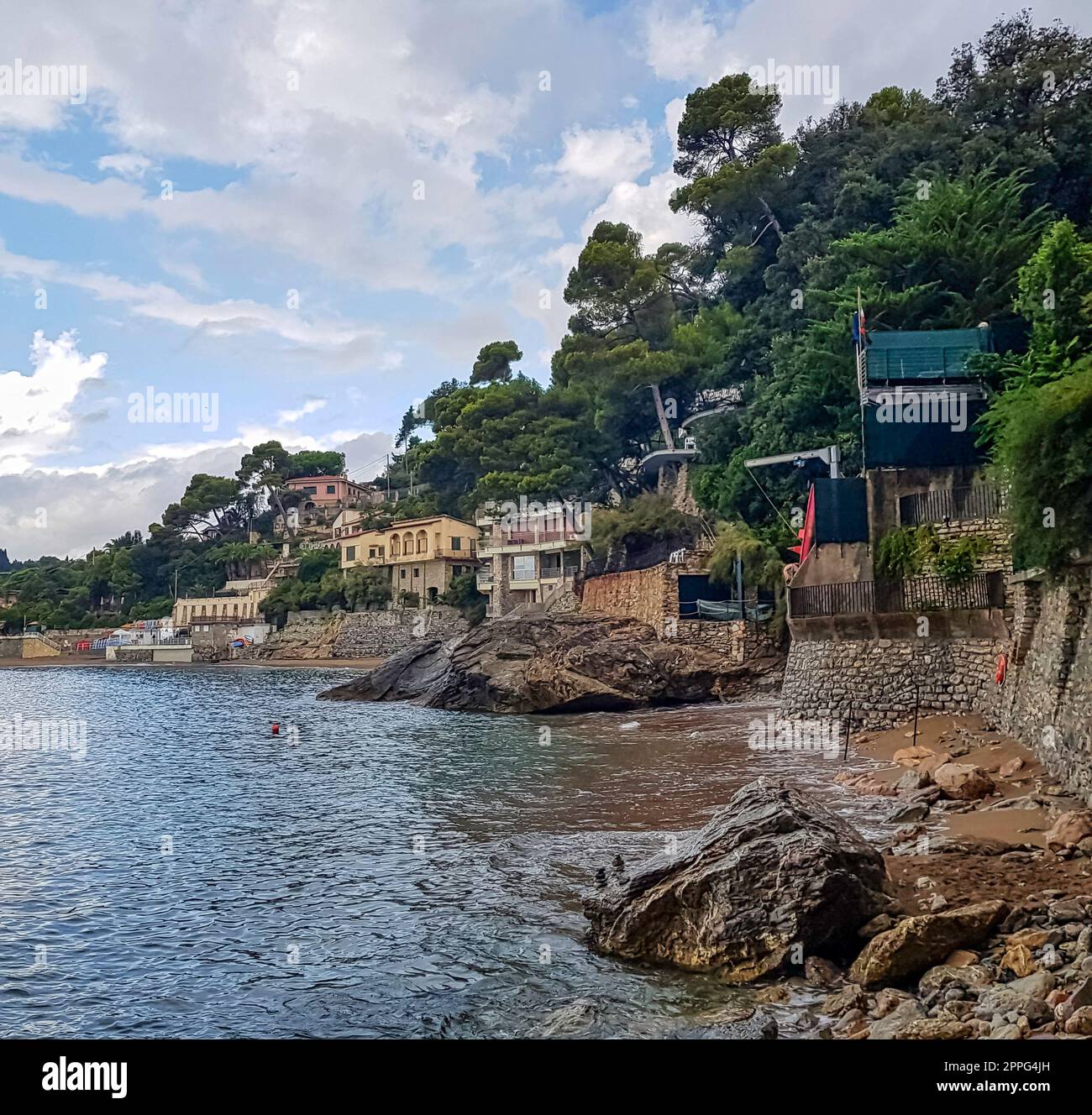 Mar Ligure a Tellaro, cinque Terre, Liguria, Italia Foto Stock