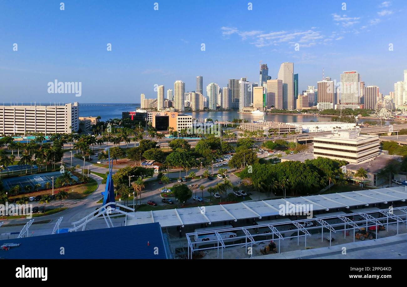 Terminal delle navi da crociera MSC a Miami Foto Stock