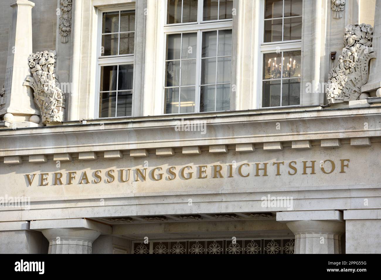 Ã–sterreichischer Verfassungsgerichtshof auf der Freyung a Wien - Corte costituzionale austriaca sulla Freyung a Vienna Foto Stock