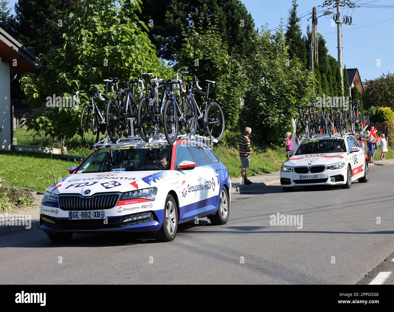 Tour de Pologne UCI â€“ Tour mondiale, tappa 7 Skawina - Cracovia. Foto Stock