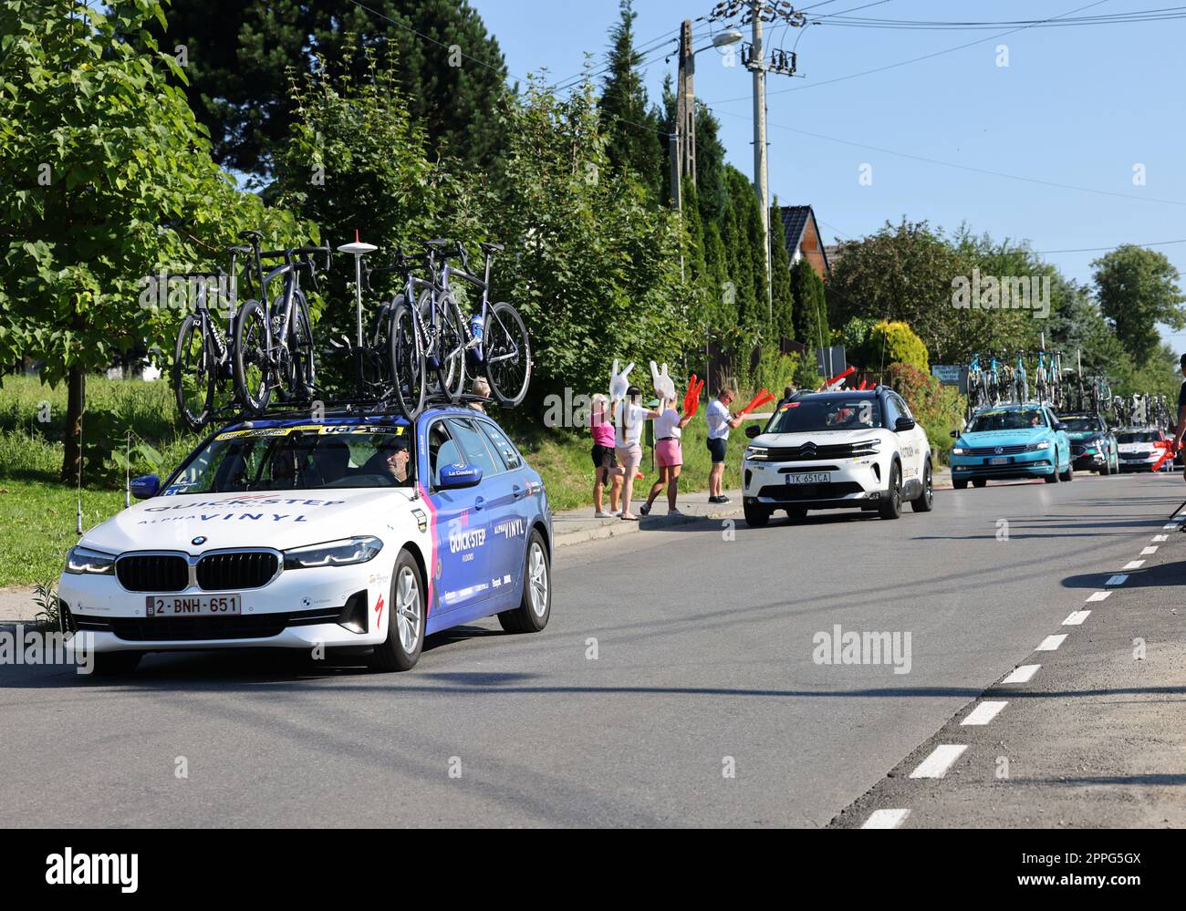 Tour de Pologne UCI â€“ Tour mondiale, tappa 7 Skawina - Cracovia. Foto Stock