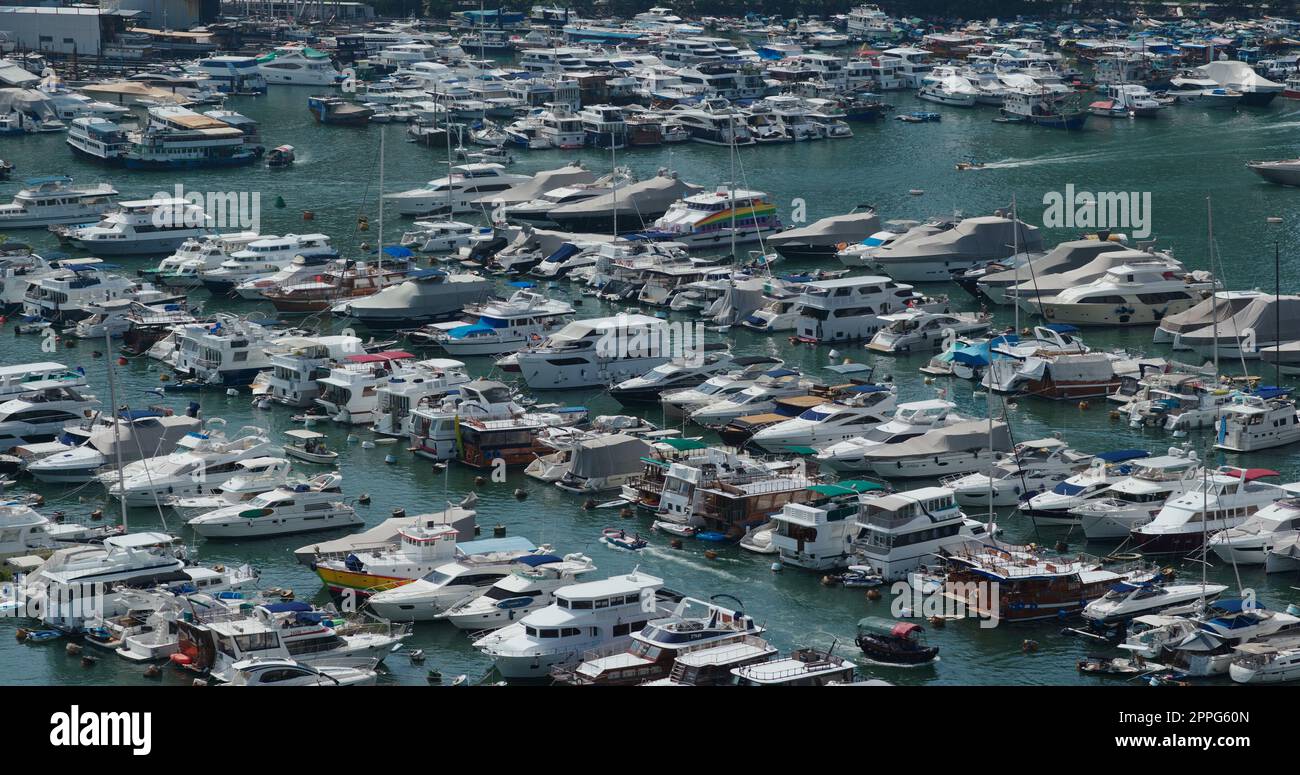 Aberdeen, Hong Kong 24 agosto 2020: Yacht club di Hong Kong Foto Stock