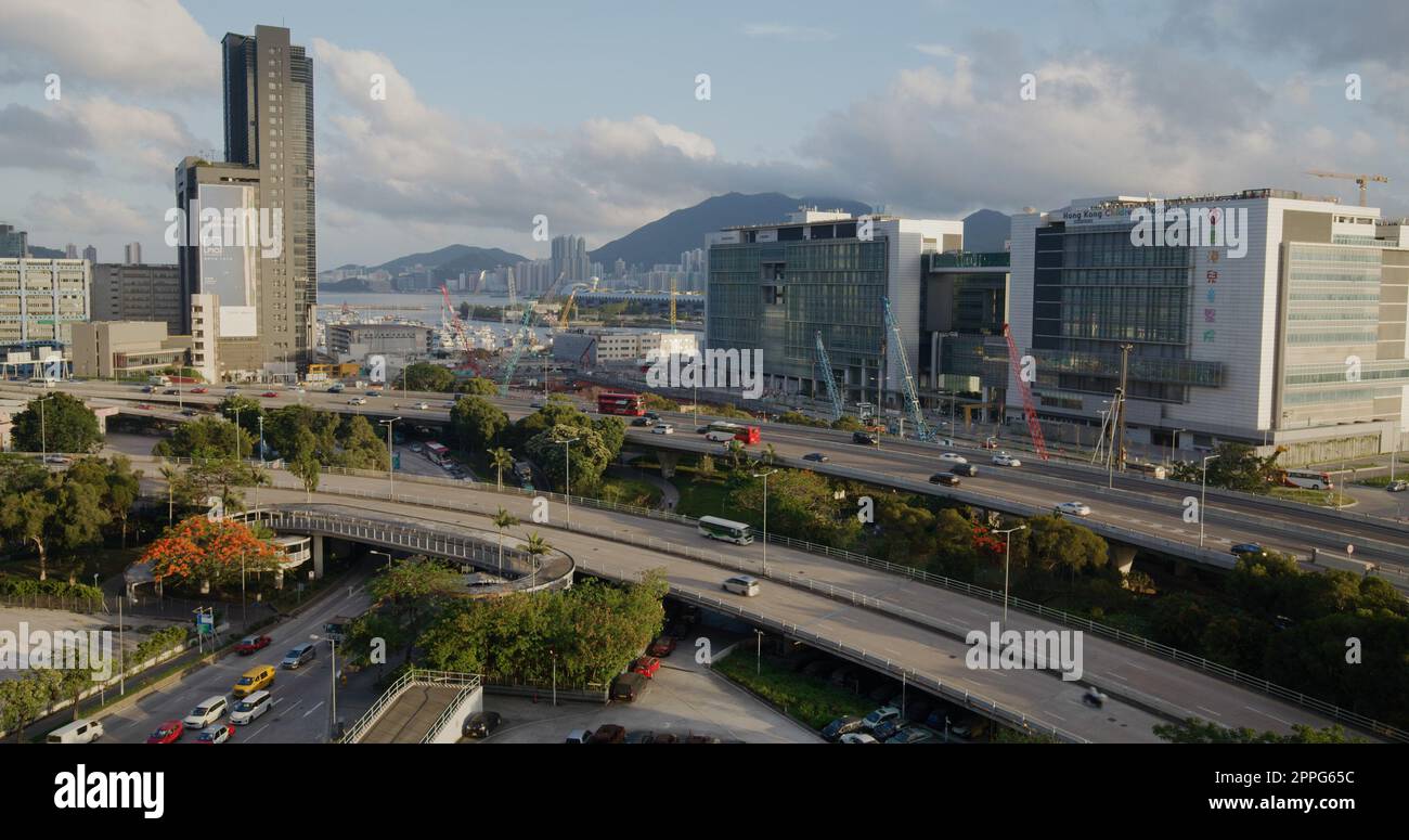 Kowloon Bay, Hong Kong 13 maggio 2021: Quartiere degli affari di Hong Kong Foto Stock