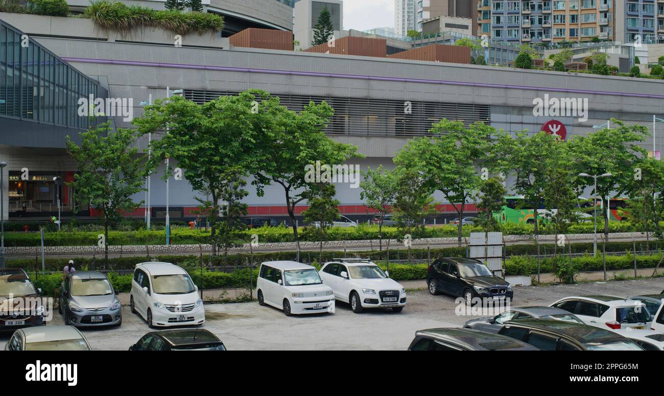 Tseung Kwan o, Hong Kong, 16 giugno 2021: Parcheggio esterno Foto Stock