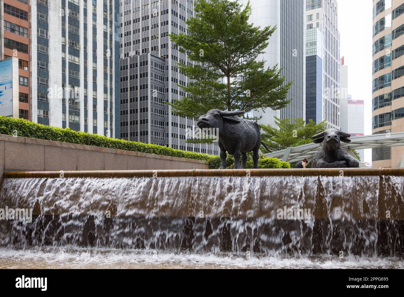 Centrale, Hong Kong 16 settembre 2021: Piazza della Borsa di Hong Kong Foto Stock