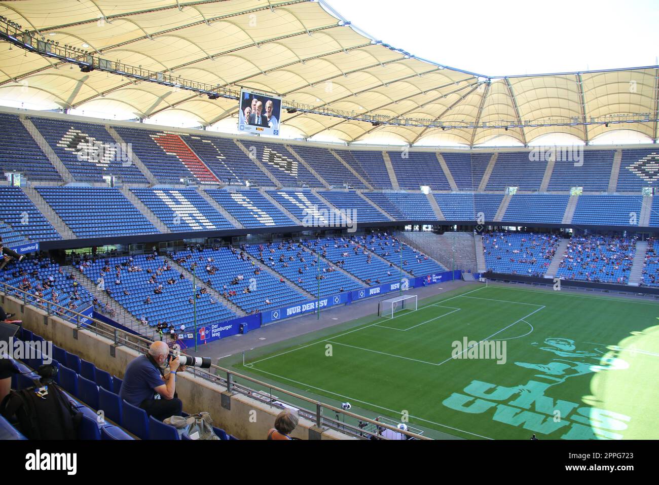 Servizio funebre Uwe Seeler, Volkasparkstadion, 10.08.2022 Foto Stock