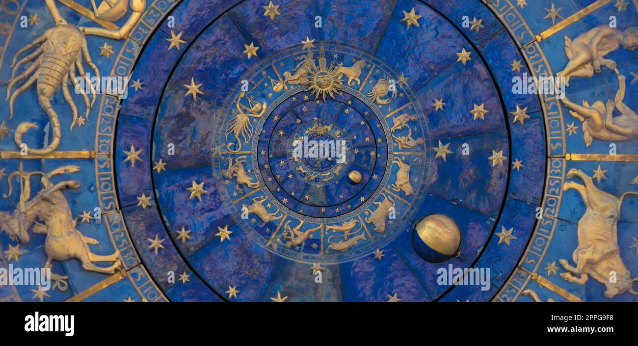 Astrologia e alchimia segno sfondo illustrazione Foto Stock