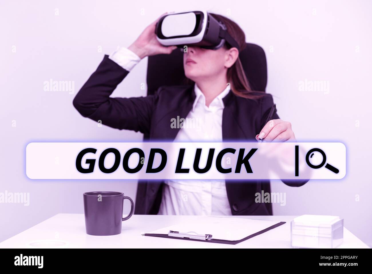 Didascalia concettuale Buona fortuna. Vetrina di affari Una fortuna positiva o un risultato felice che una persona può avere Foto Stock