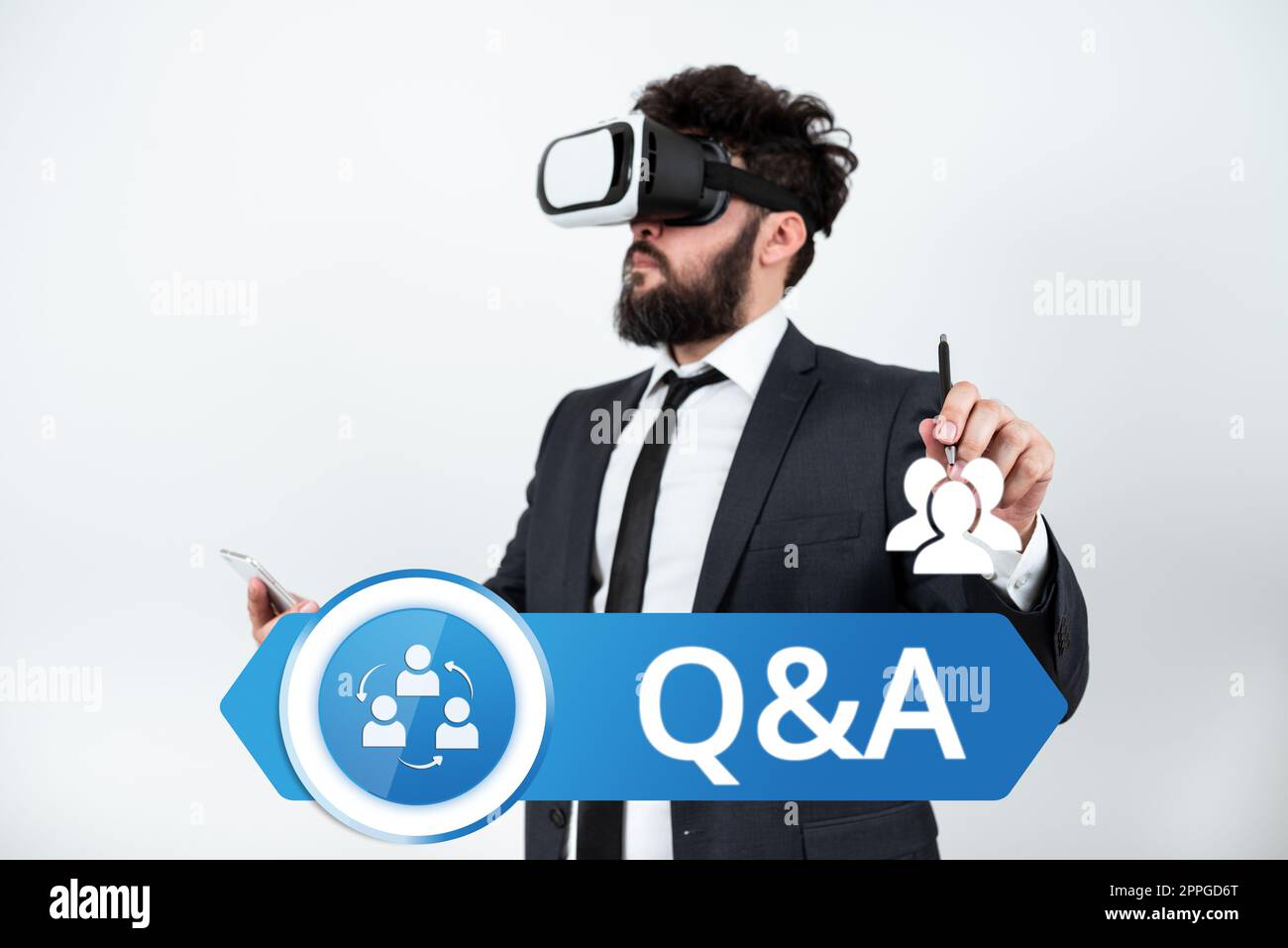 Didascalia concettuale Q A. approccio aziendale definito come domande e risposte Foto Stock