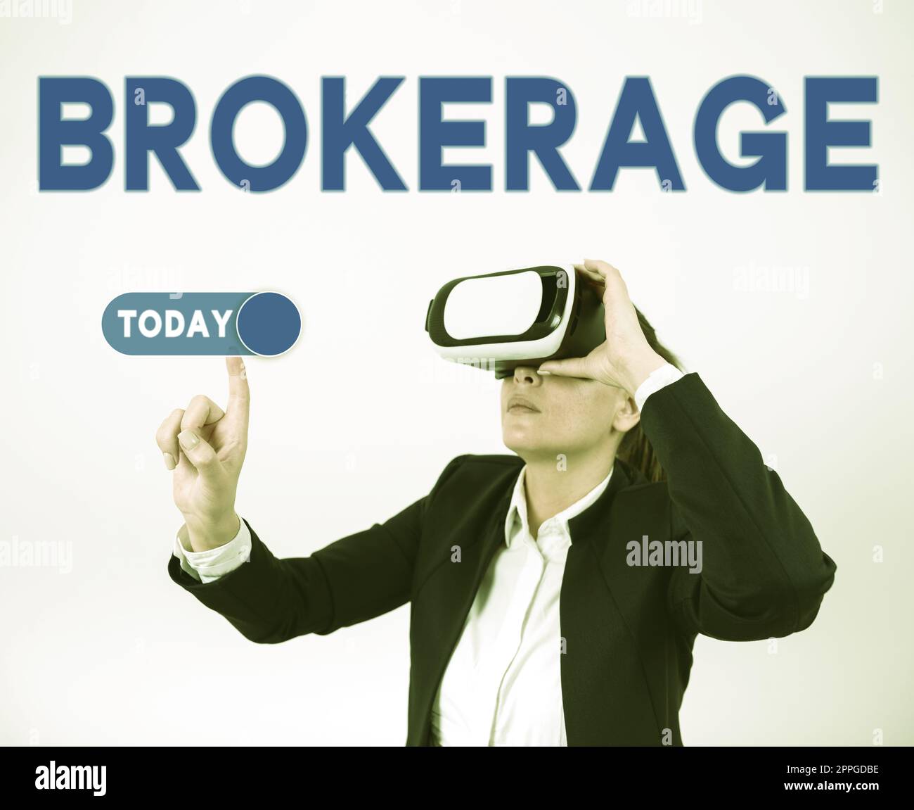 Testo che mostra l'ispirazione Brokerage. La vetrina aziendale funge da agente o intermediario di fiducia nelle negoziazioni commerciali Foto Stock