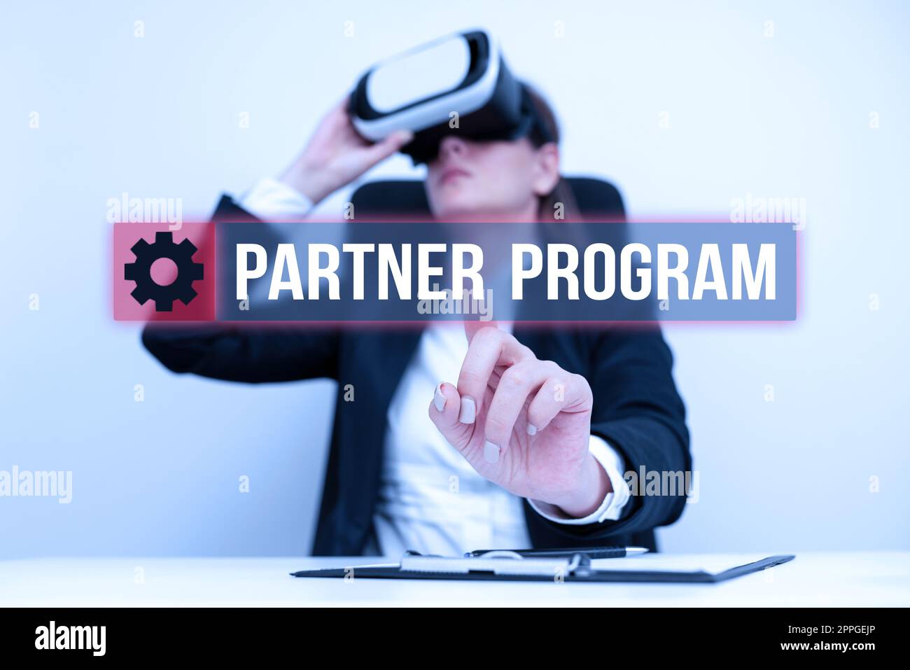 Ispirazione che mostra il programma per i partner Sign. Panoramica aziendale strategia aziendale utilizzata dai fornitori per vendere prodotti e servizi Foto Stock