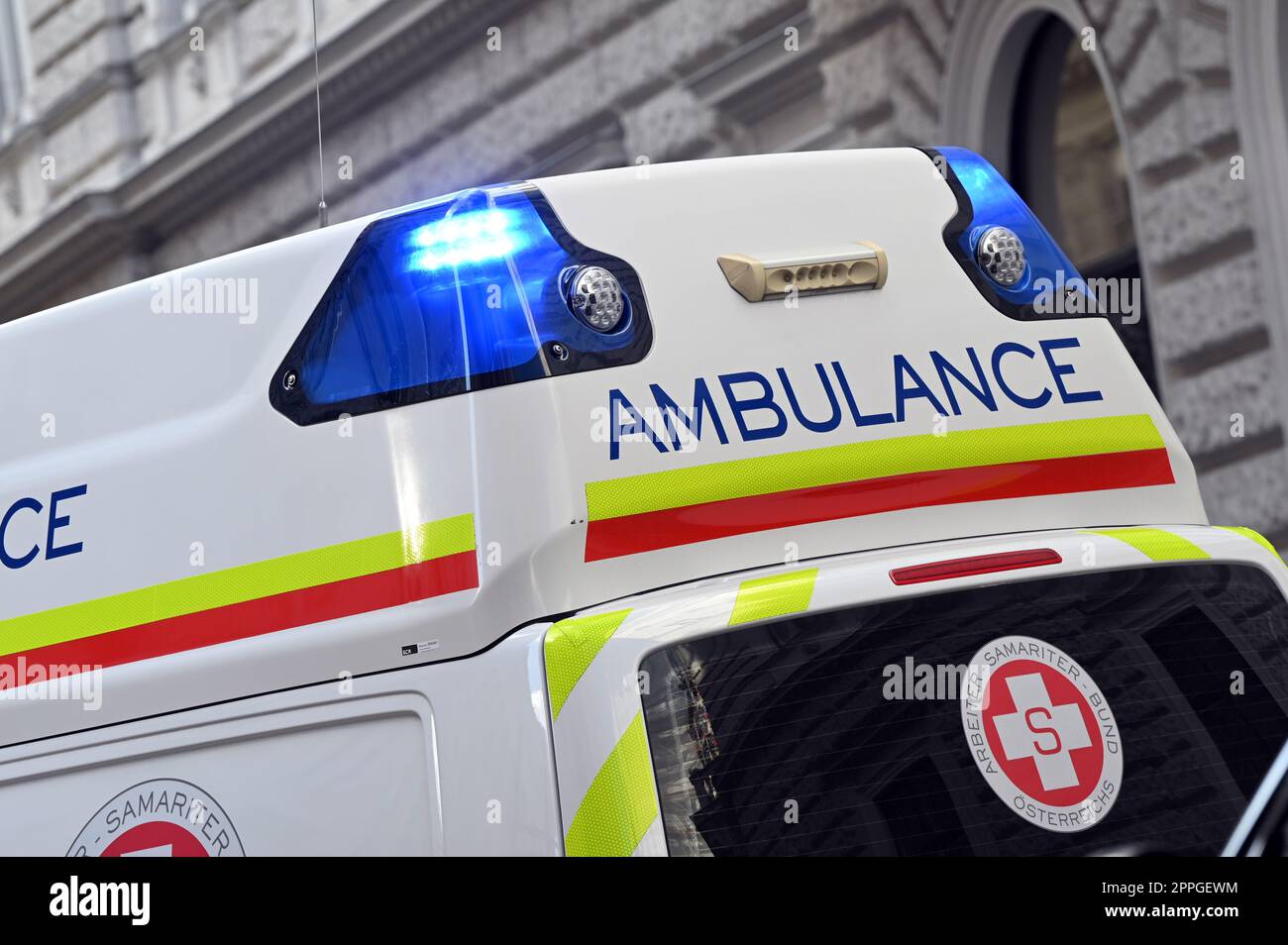 Auto ambulanza a Vienna Foto Stock