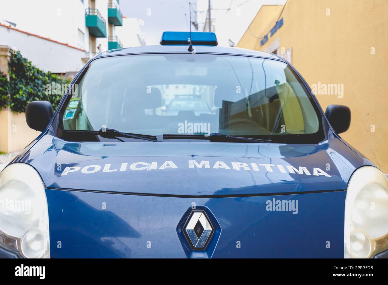 Auto della polizia marittima a Figueira da Foz, Portogallo Foto Stock