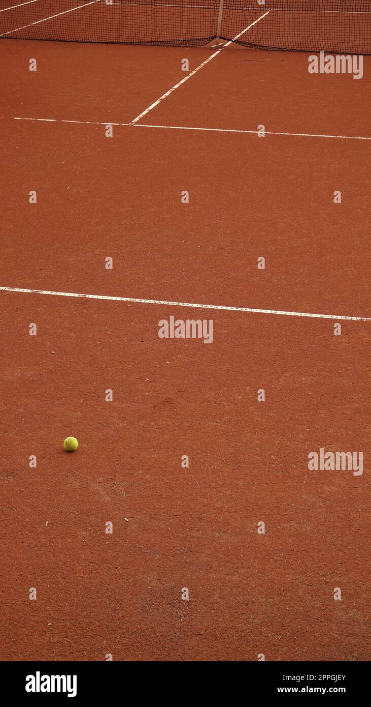 campo da tennis in argilla rossa come sfondo Foto Stock