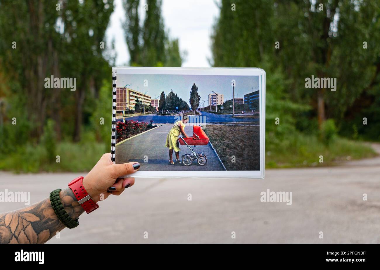 Pripyat passato Foto Stock