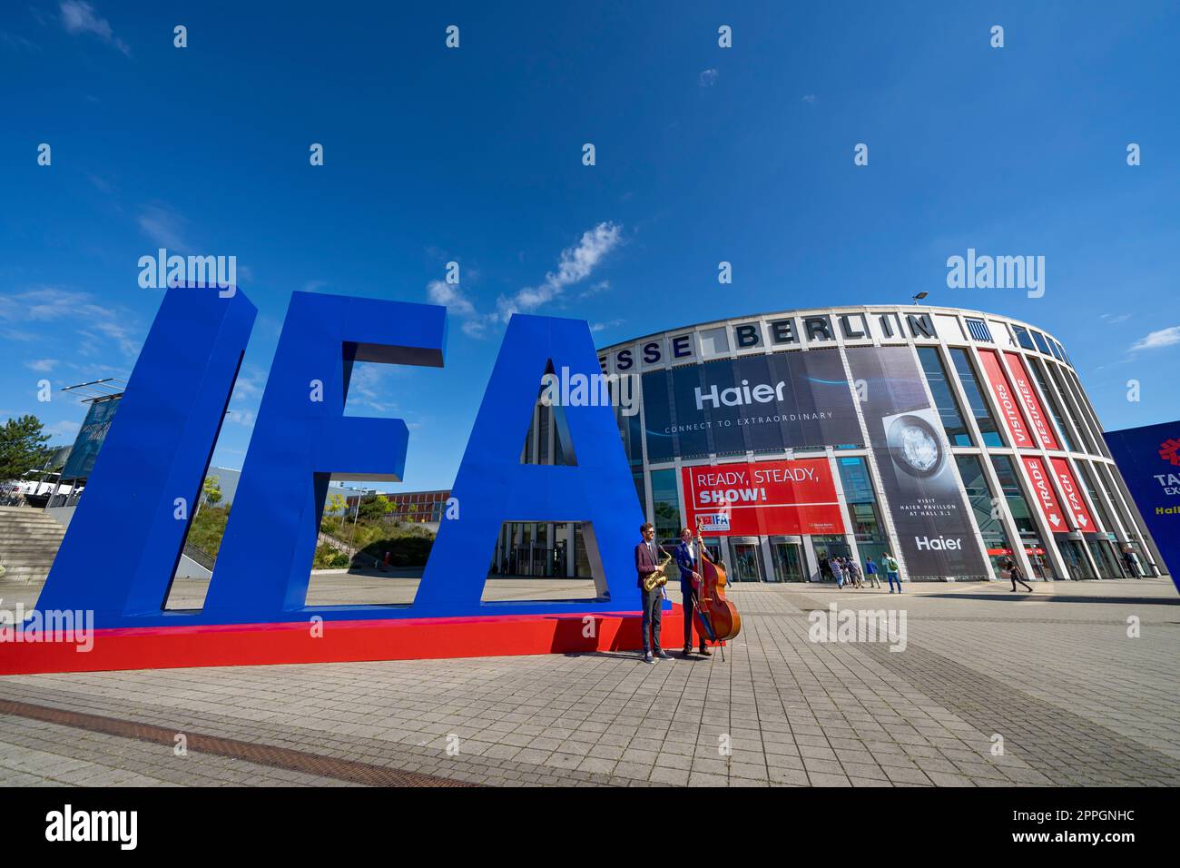 IFA 2022, ingresso JaffestraÃŸe (Messe Berlin, ingresso sud) Foto Stock