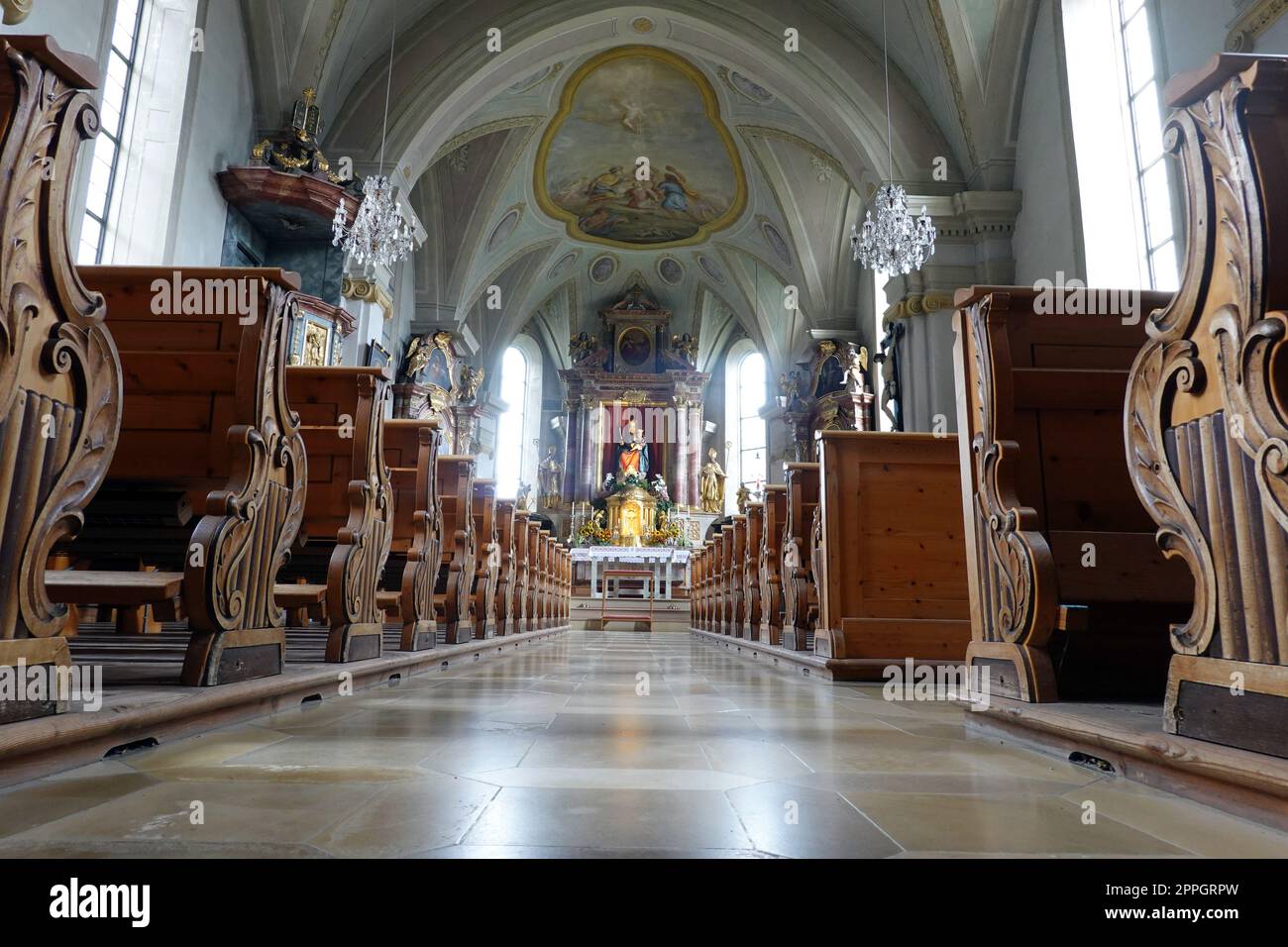 Katholische, Pfarrkirche St Stephanus Kirchdorf Foto Stock