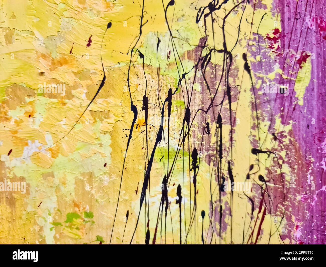 Rimozione di vernice su superfici in calcestruzzo ad alta risoluzione Foto Stock