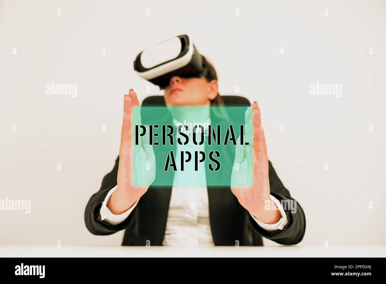 Cartello di testo che mostra le applicazioni personali. Business Concept Organizer Calendario online dati privati Foto Stock