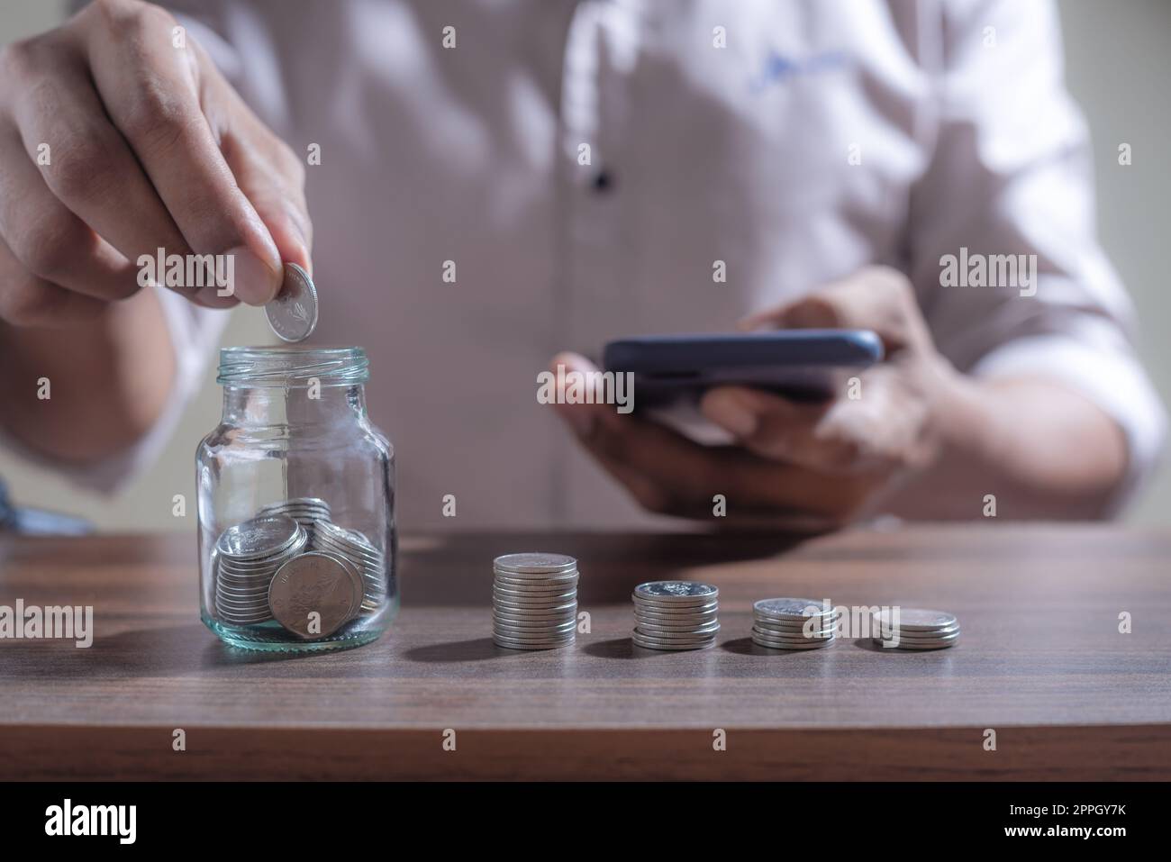 Online Banking e Internet Banking concetto di risparmio Foto Stock