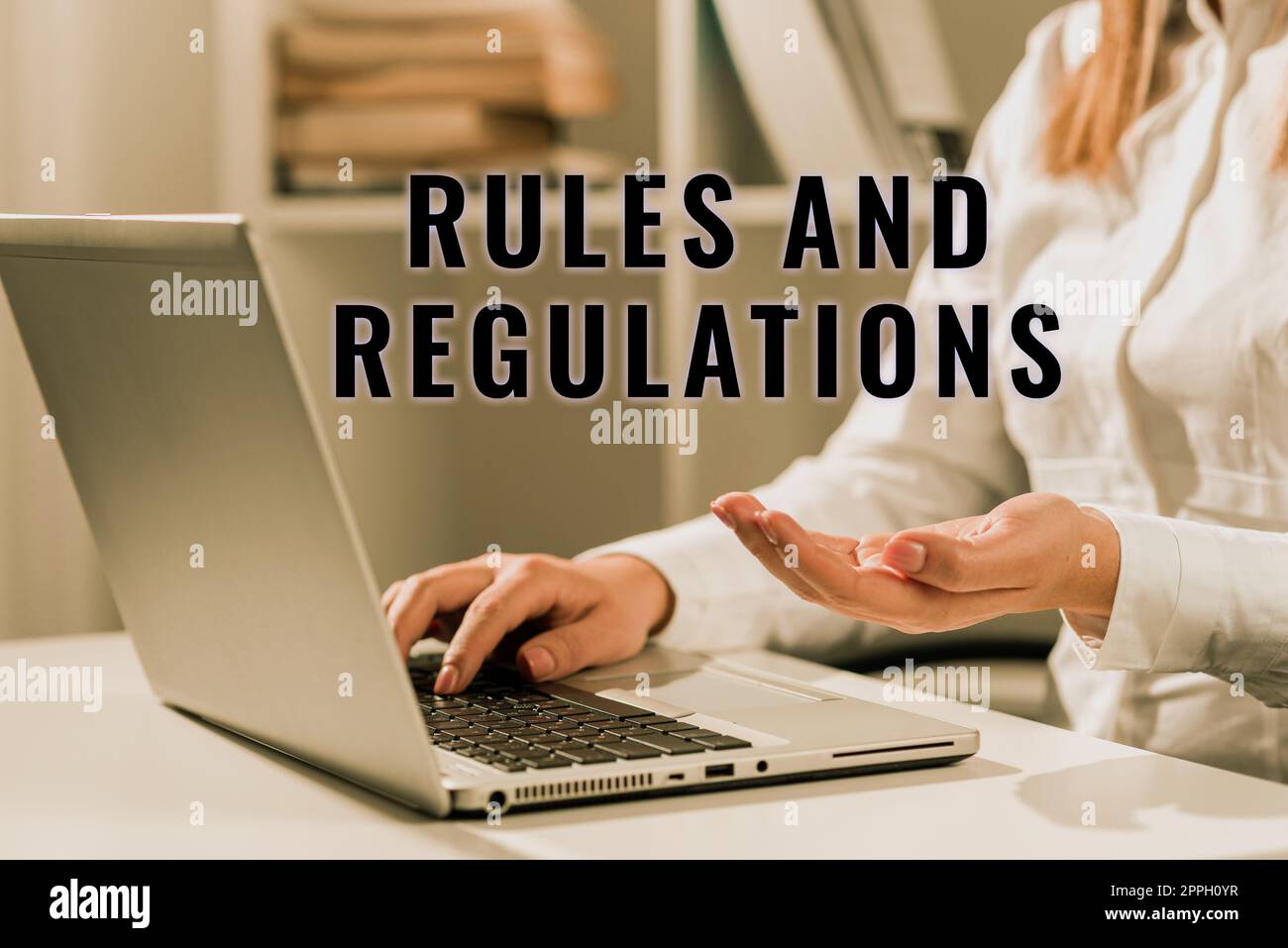 Regole e regolamenti per i segni di scrittura a mano. Linee guida del concetto del Internet da seguire quando entra in una transazione Foto Stock