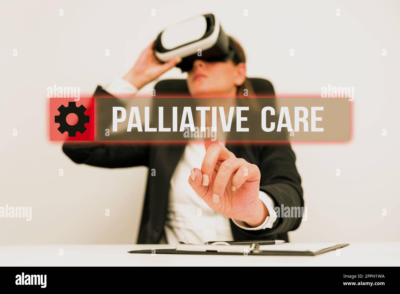 Ispirazione mostrando segno Palliative Care. Parola per l'assistenza medica specializzata per mostrare con una malattia grave Foto Stock