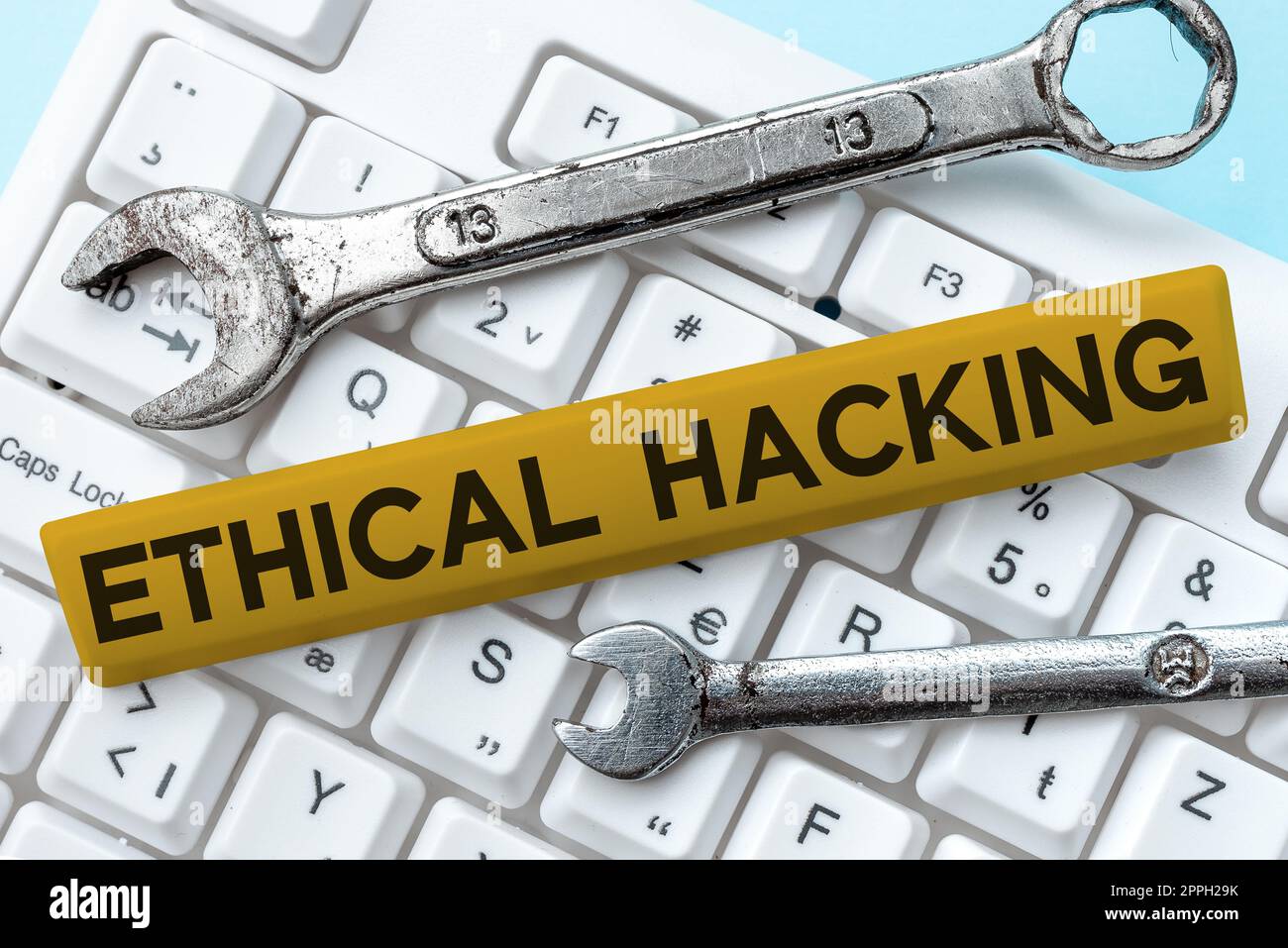 Testo che mostra ispirazione per l'hacking etico. Vetrina aziendale per individuare i punti deboli e le vulnerabilità dei computer Foto Stock