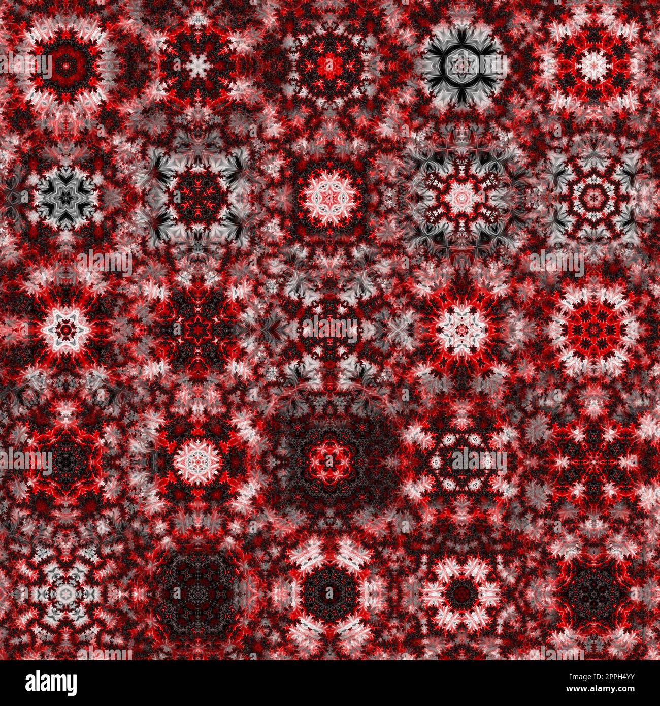 Infinite Mandelbrot Fractal Zoom colorful Art Render astratto matematica Scienza Arte Foto Stock