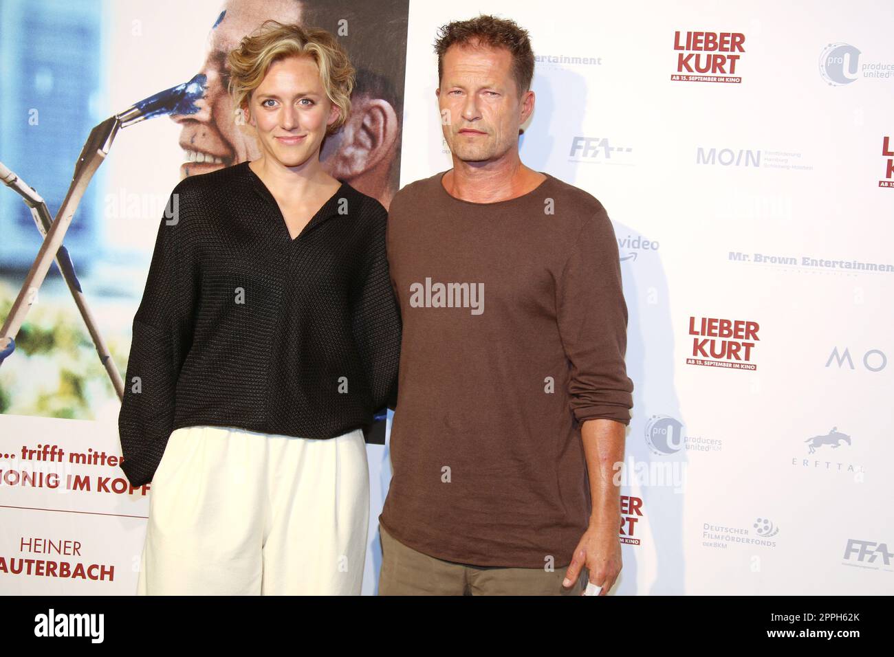Franziska Machens, Til Schweiger, Photocall Lieber Kurt, Astor Kino HafenCity, Amburgo, 12.09.2022 Foto Stock