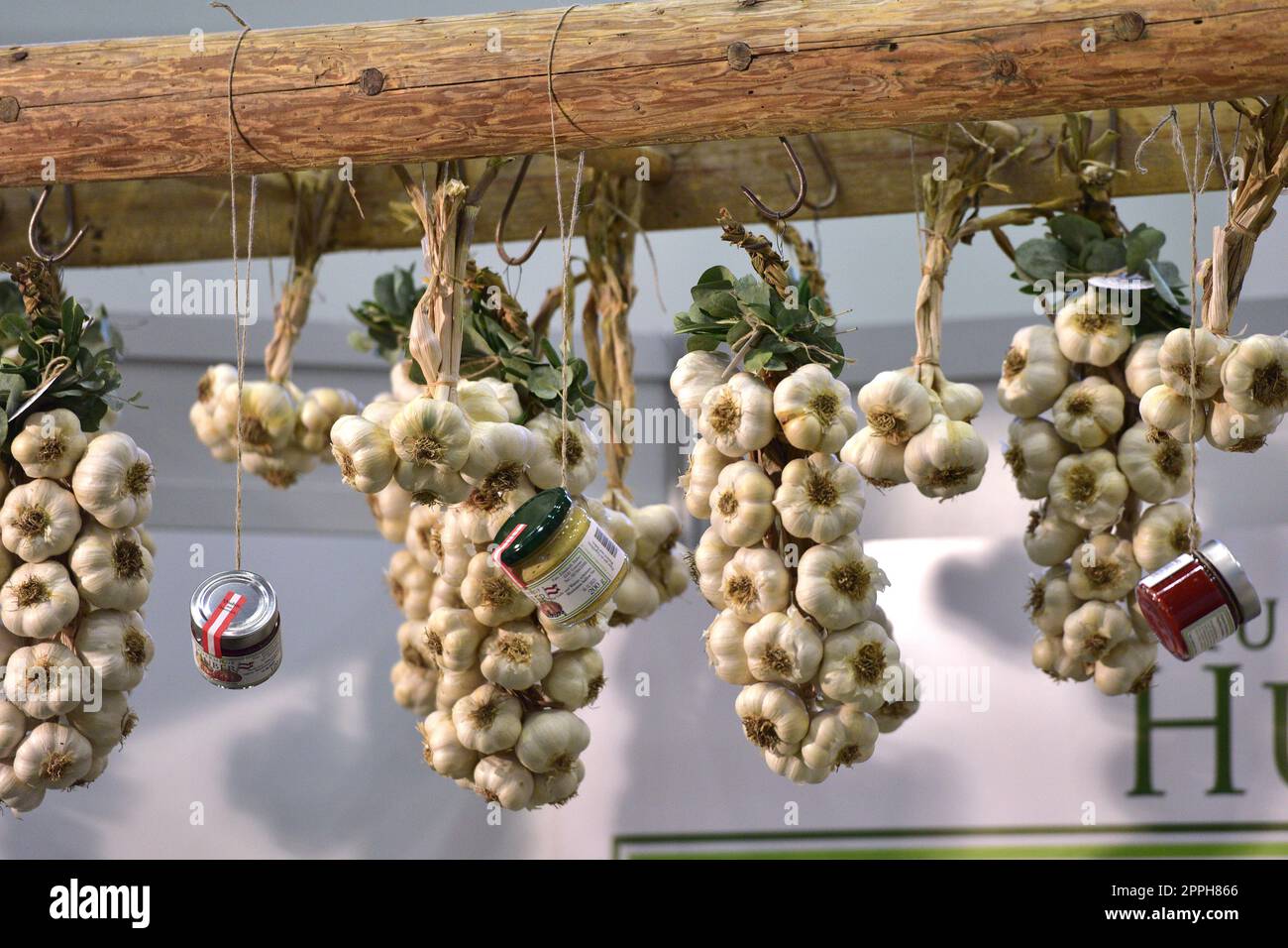 Decorazioni con diversi tipi di verdure Foto Stock