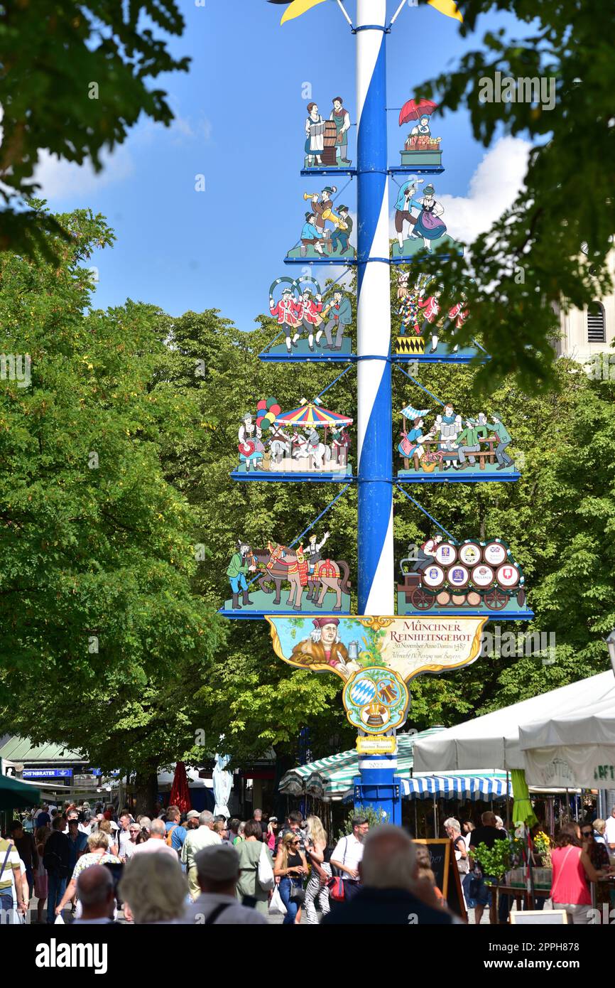 Viktualienmarkt a monaco Foto Stock