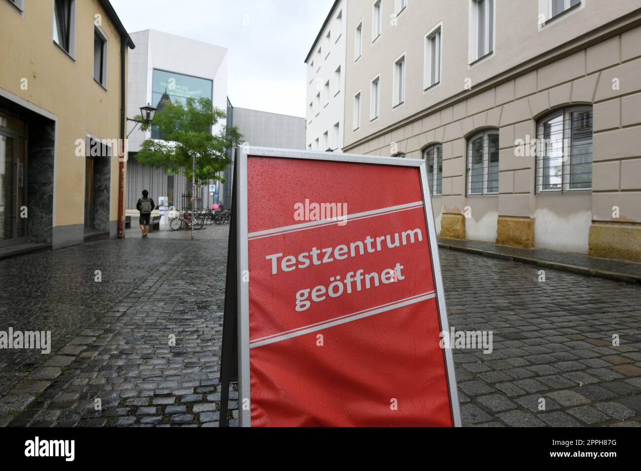 Segnale di apertura del centro di prova Foto Stock