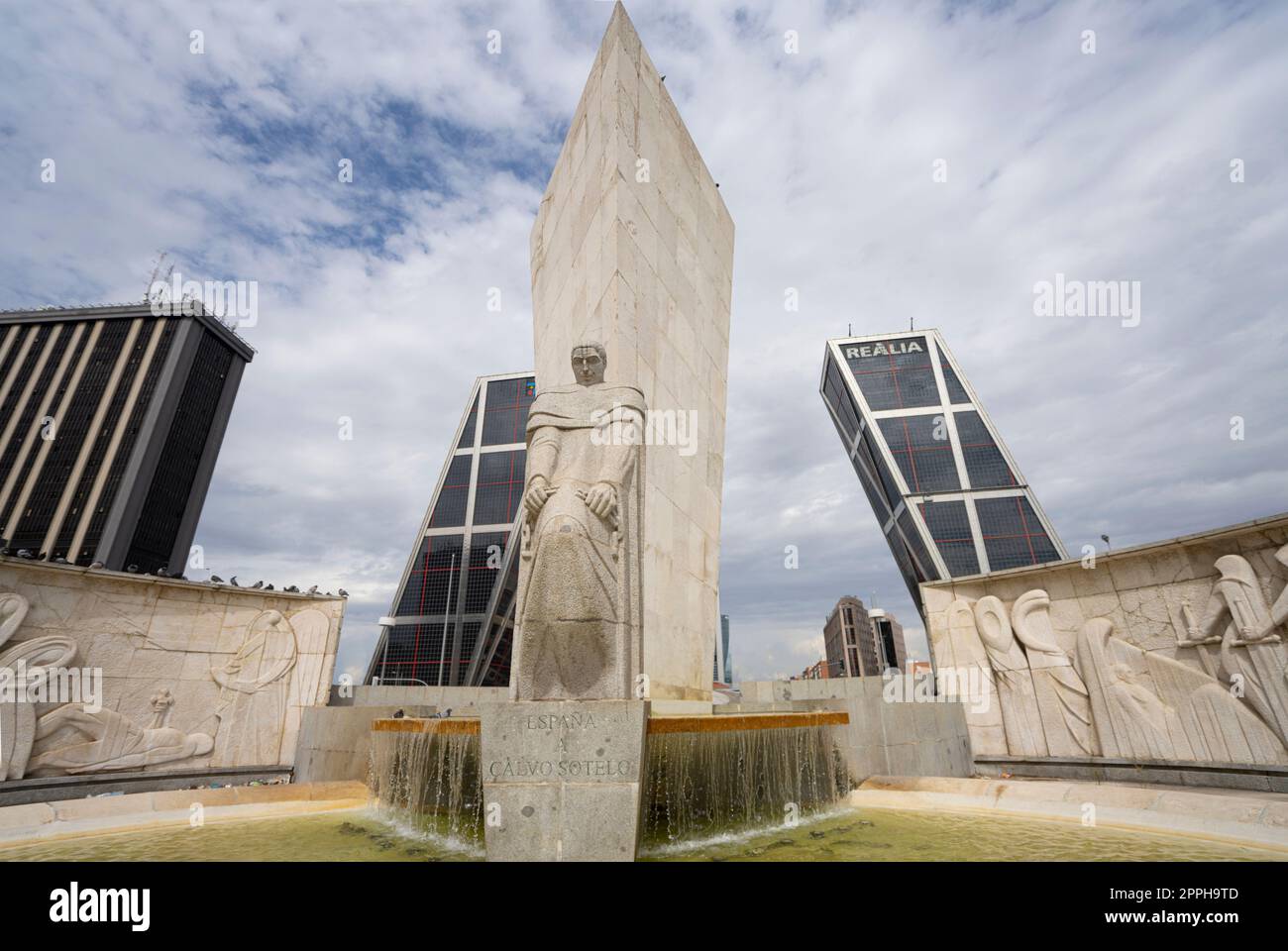 Monumento a JosÃ Calvo Sotelo a Madrid, Spagna Foto Stock