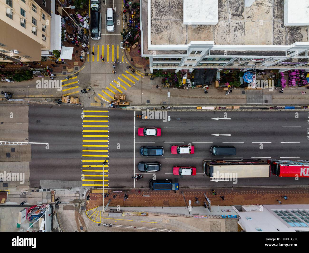 Mong Kok, Hong Kong 18 gennaio 2022: Vista dall'alto della città di Hong Kong Foto Stock