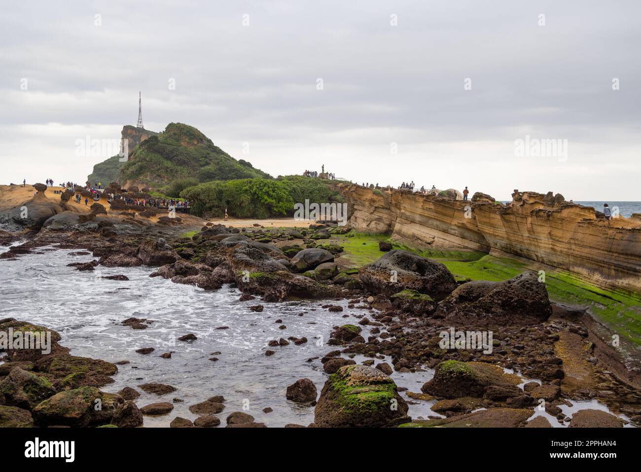 Paesaggio naturale nel Geopark di Yehliu, taipei, Taiwan Foto Stock