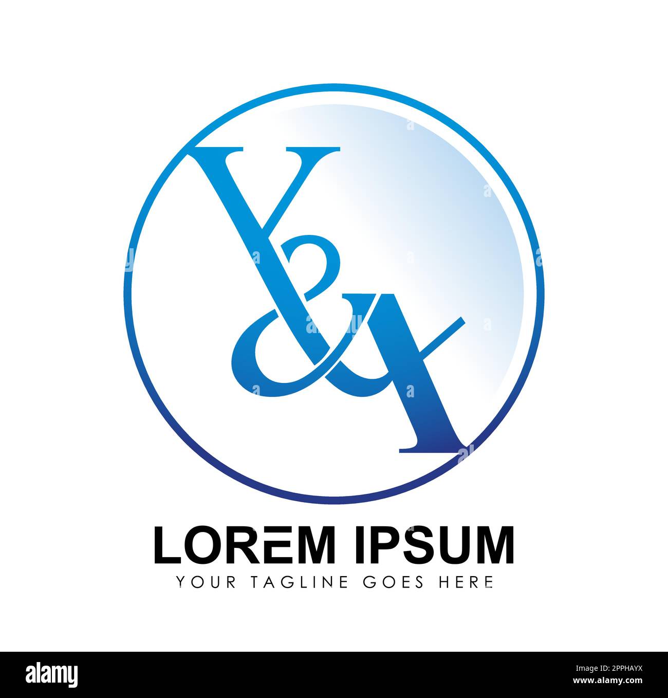 Icona vettore logo iniziale monogramma Y&A. Illustrazione Vettoriale