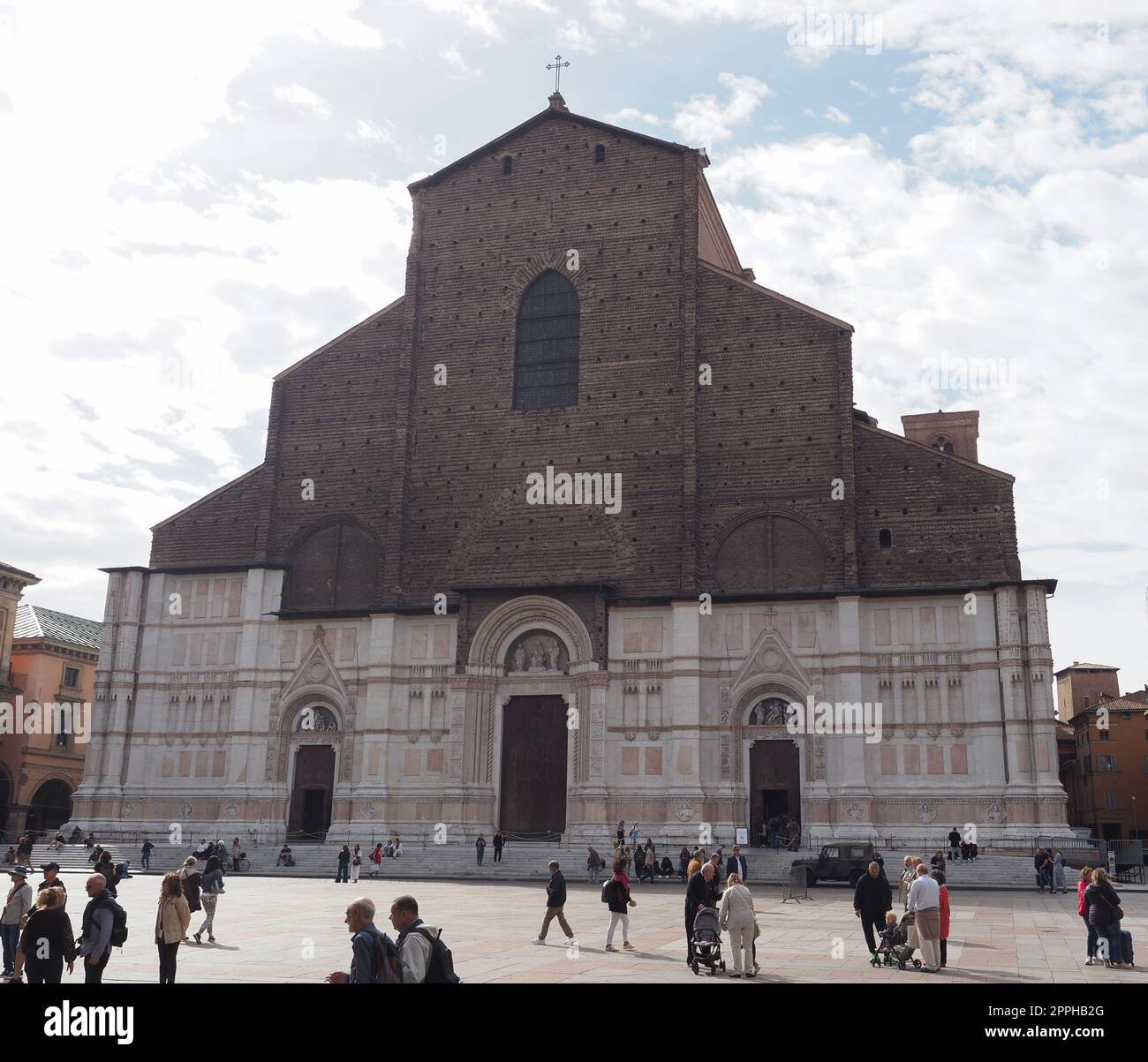 San Petronio transl. Chiesa di San Petronio a Bologna Foto Stock