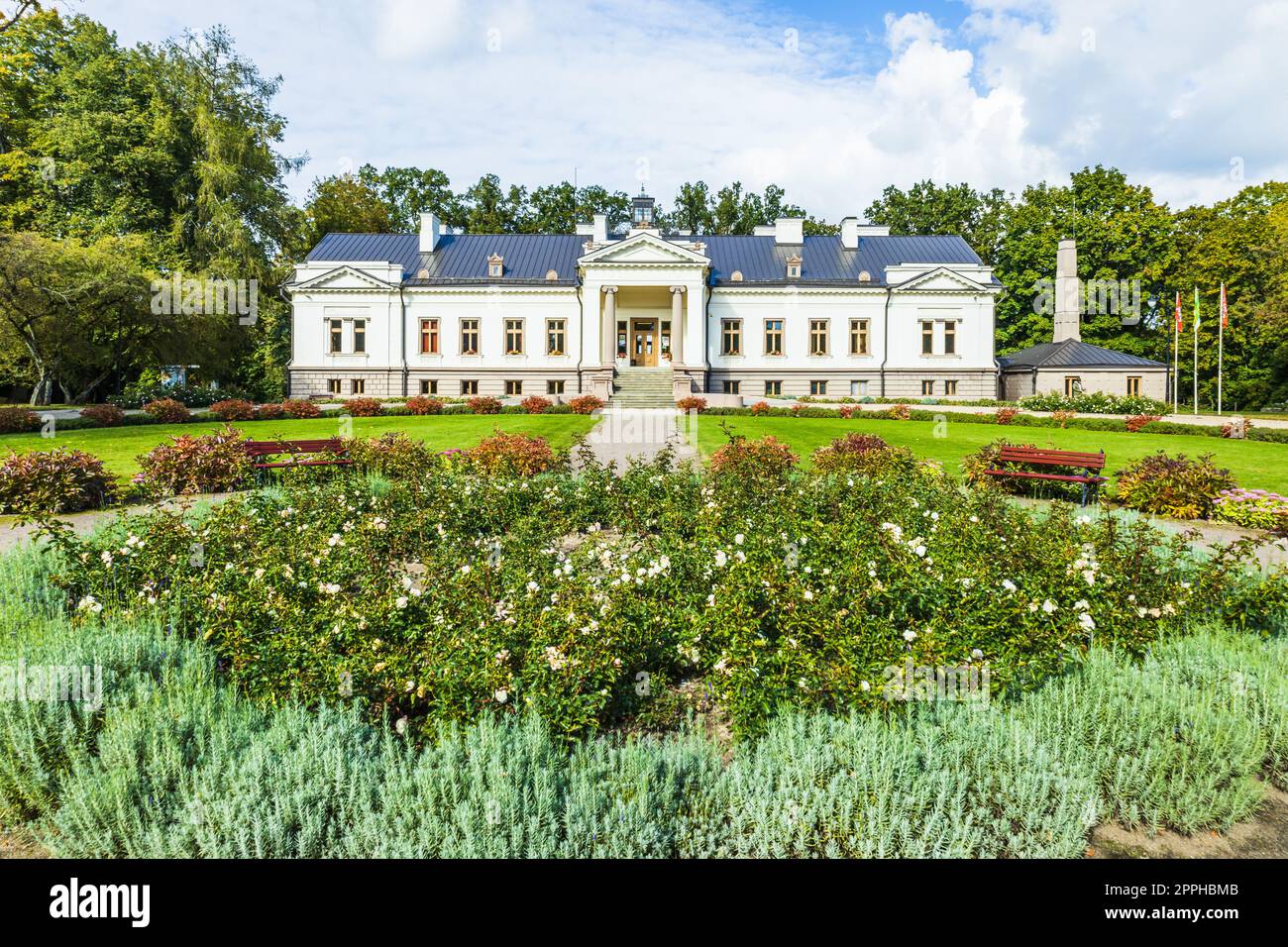 Maniero di Gelgaudiskis - il complesso architettonico del 19th ° secolo, Lituania Foto Stock