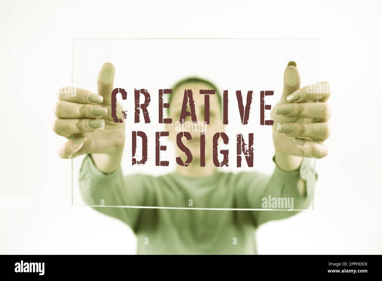 Testo che mostra ispirazione Design creativo. Business showcase un elemento visivo che soddisfa il suo obiettivo principale Foto Stock