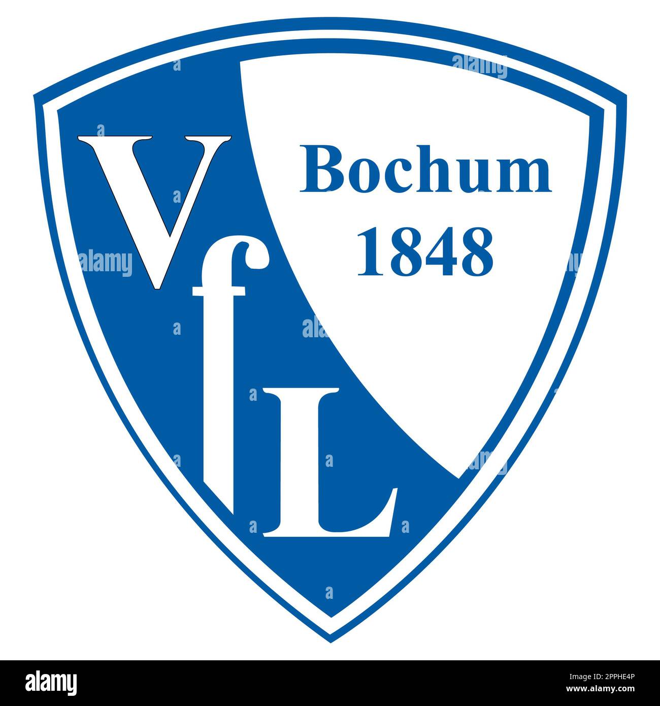 Francoforte sul meno, Germania - 10.23.2022 il logo della squadra di calcio tedesca Bochum. Immagine vettoriale. Foto Stock