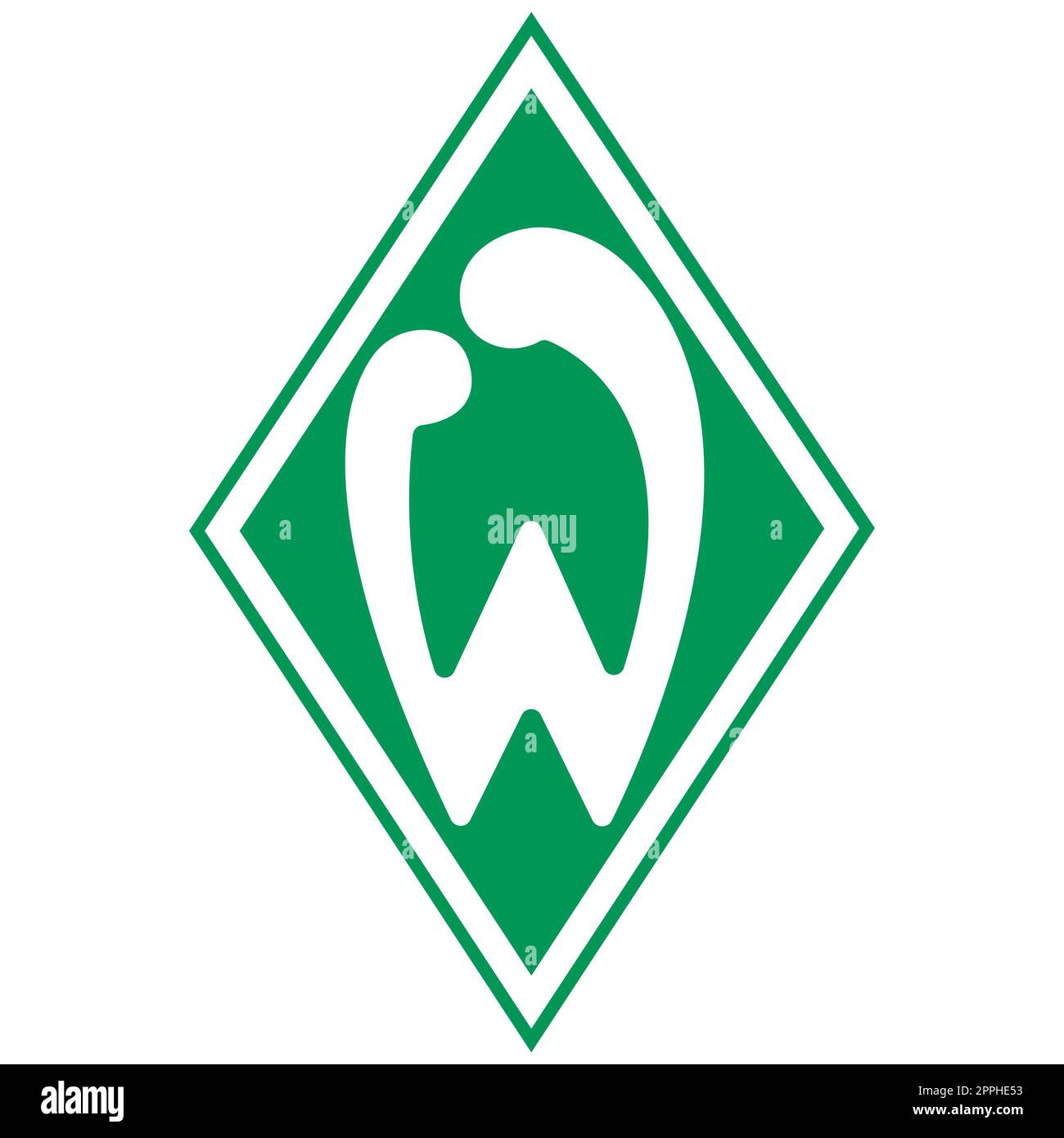 Francoforte sul meno, Germania - 10.23.2022 Logo della squadra di calcio tedesca Werder Bremen. Immagine vettoriale. Foto Stock