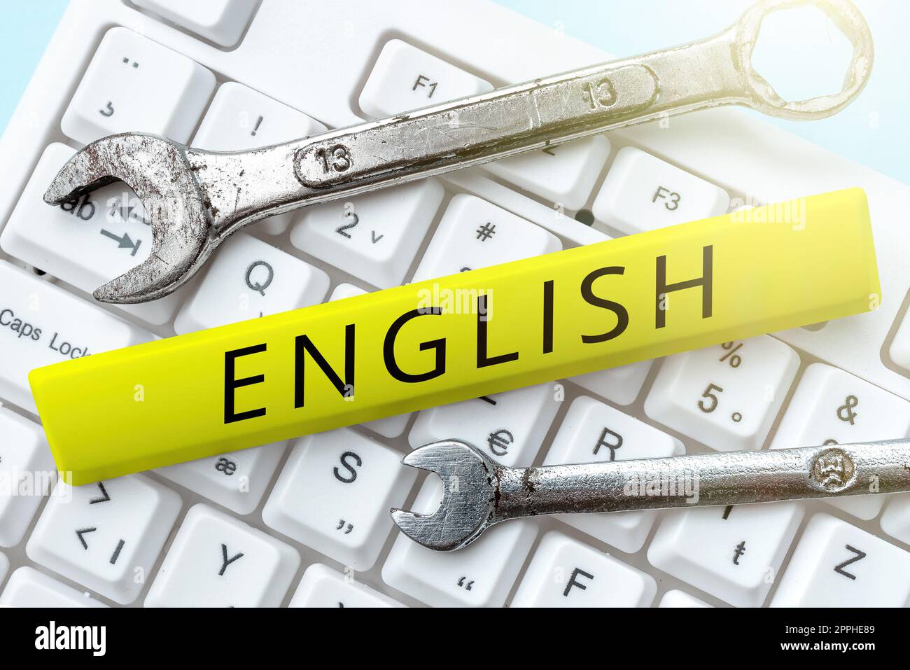 Didascalia di testo in inglese. Business showcase possibile comunicazione tra i paesi l'unica lingua comune Foto Stock