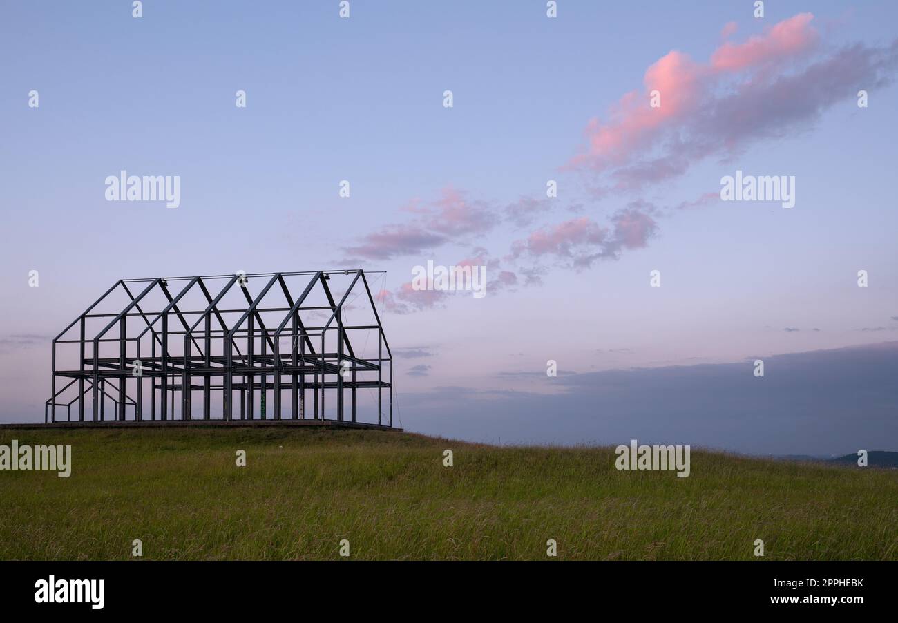 Punto di riferimento sulla punta di Norddeutschland, Neukirchen-Vlyn, Germania Foto Stock