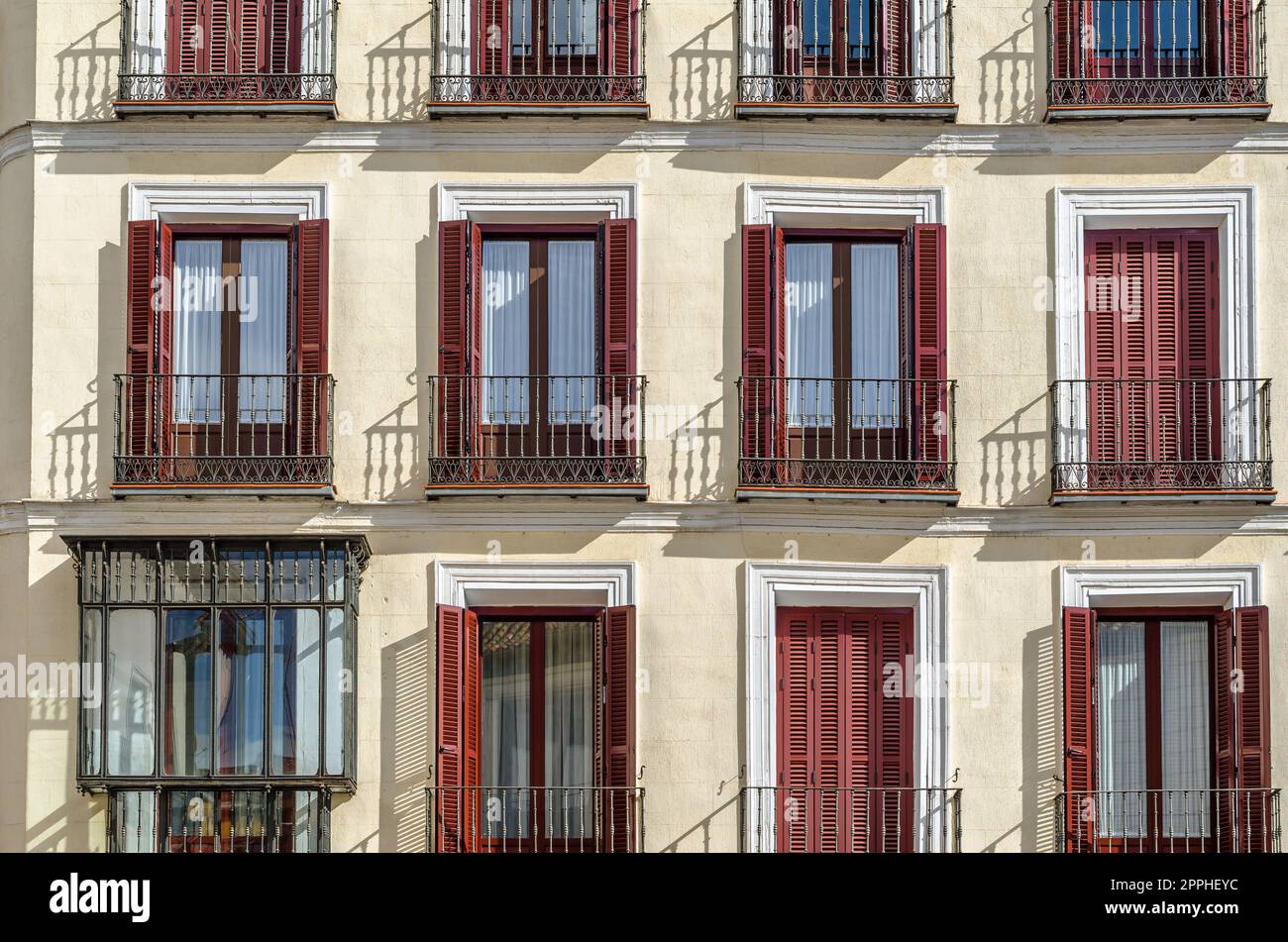 Dettaglio architettonico a Madrid, Spagna Foto Stock