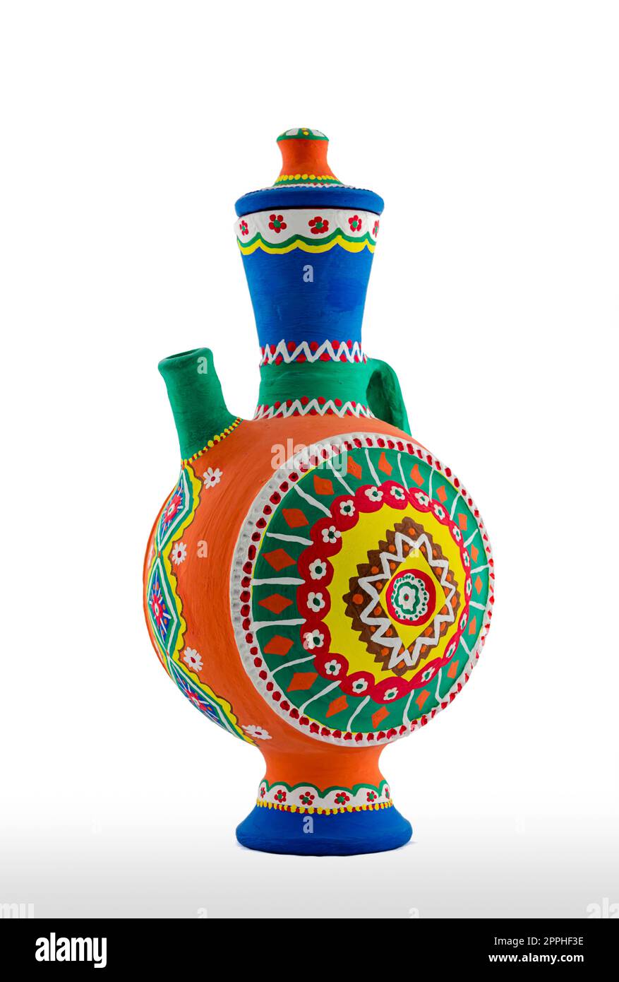 Dipinto egiziano Caraffa in ceramica Foto Stock