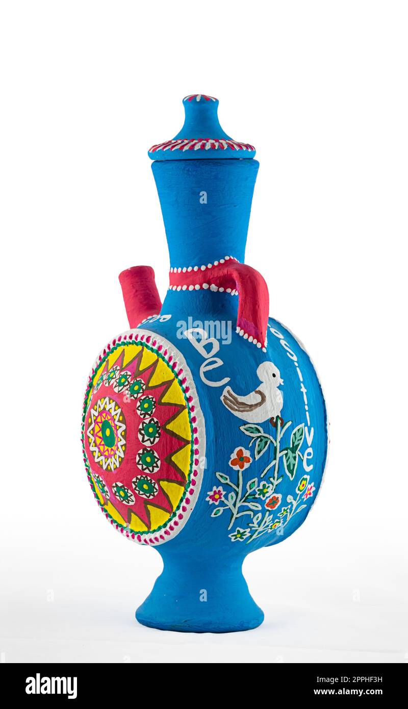 Dipinto egiziano Caraffa in ceramica Foto Stock