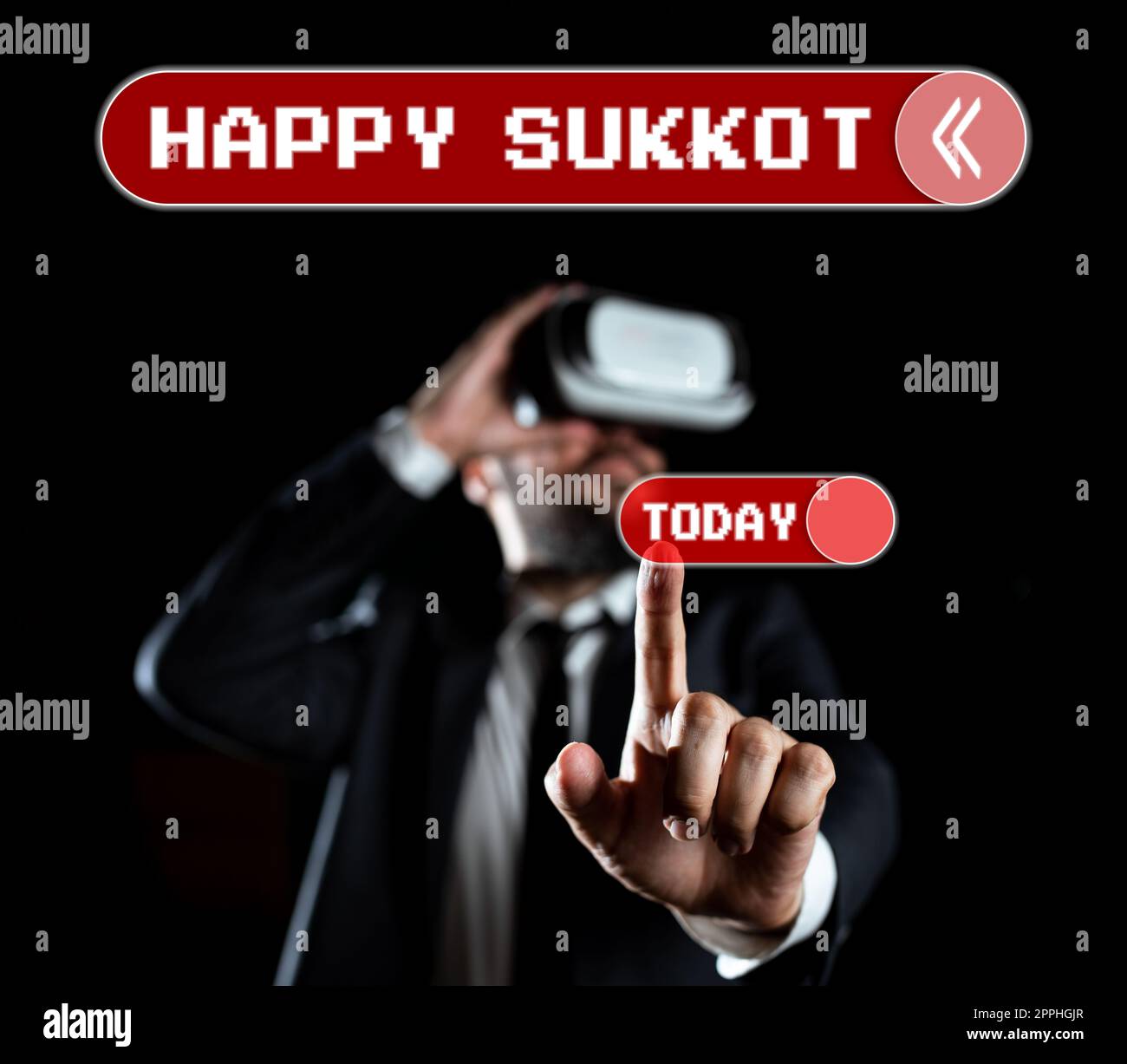 Scrittura a mano testo Happy Sukkot. Parola scritta su Irlanda celebrazione verde fortunati fascino e trifogli Foto Stock