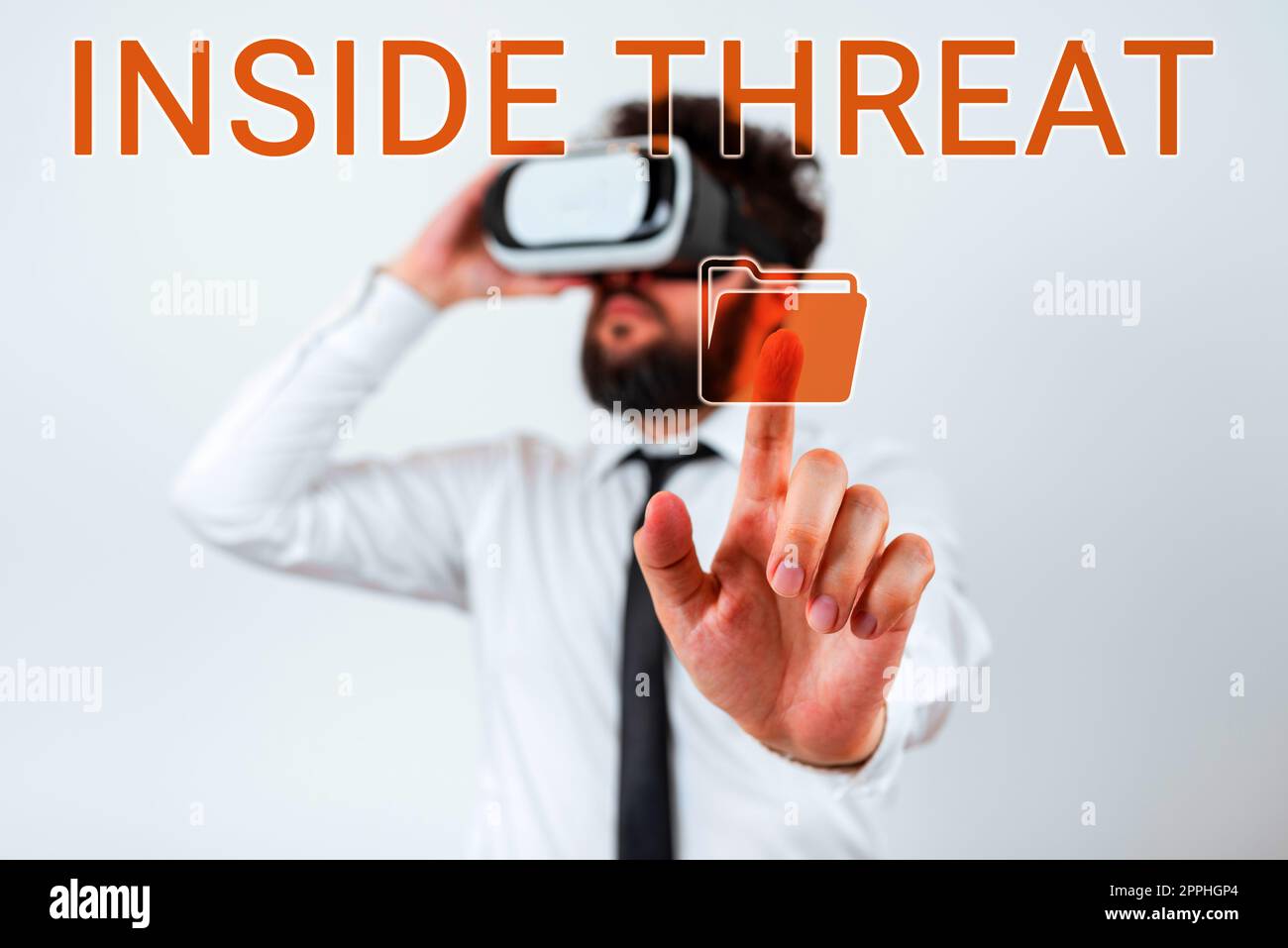 Cartello di testo che mostra la minaccia interna. Approccio aziendale informazioni che solo un addetto interno avrebbe informazioni reali Foto Stock