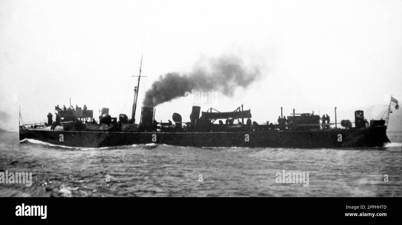 Royal Navy Torpedo Boat, inizio 1900s Foto Stock